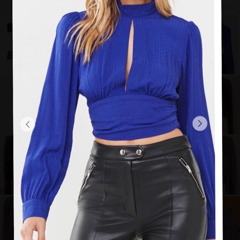 Forever 21 NWT Clip Dot Cutout Top
